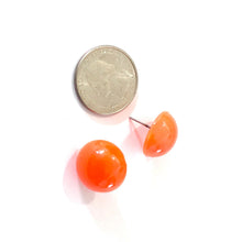Load image into Gallery viewer, Orange Aura Glow Retro Button Studs
