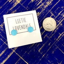Load image into Gallery viewer, Blue Sky Retro Button Stud Earrings