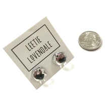 Load image into Gallery viewer, Clear Foil Back Retro Button Stud Earrings