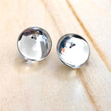 Load image into Gallery viewer, Clear Foil Back Retro Button Stud Earrings