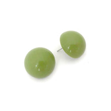 Load image into Gallery viewer, Moss Green Retro Button Stud Earrings