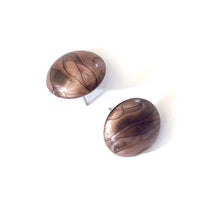 Load image into Gallery viewer, Copper Marbled Metallic Glow Large Retro Button Studs