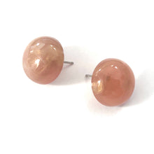 Load image into Gallery viewer, Carnelian &amp; Gold Metallic Marbled Retro Button Studs