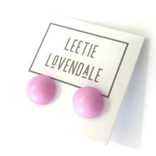 Load image into Gallery viewer, Pink Retro Button Stud Earrings
