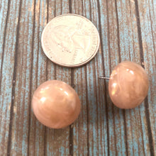Load image into Gallery viewer, Peach &amp; Gold Metallic Marbled Retro Button Studs