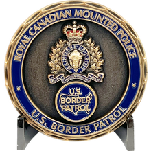 Load image into Gallery viewer, BL4-021 RCMP Challenge Coin Royal Canadian Mounted Police CBP Border Patrol Agent Canada CBSA