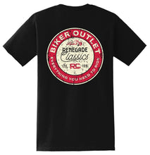 Load image into Gallery viewer, RC Retro Sign Black Mens  Motorcycle  T-Shirt