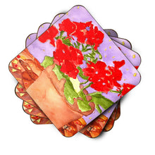 Load image into Gallery viewer, Flower - Geranium Coasters - Set of 4 Lightweight Foam, Absorbent Drink Coasters