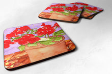 Load image into Gallery viewer, Flower - Geranium Coasters - Set of 4 Lightweight Foam, Absorbent Drink Coasters