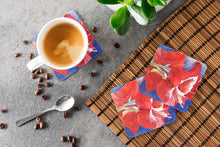 Load image into Gallery viewer, Flower - Amaryllis Coasters - Set of 4 Lightweight Foam, Absorbent Drink Coasters
