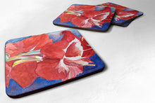 Load image into Gallery viewer, Flower - Amaryllis Coasters - Set of 4 Lightweight Foam, Absorbent Drink Coasters
