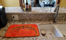 Load image into Gallery viewer, Shrimp Dish Drying Mat – Absorbent, Artistic Kitchen Essentials RDR2012DDM