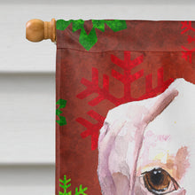 Load image into Gallery viewer, Cooper Red Snowflakes Boxer Flag Canvas House Size RDR3004CHF