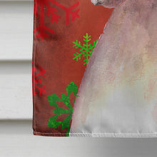 Load image into Gallery viewer, Cooper Red Snowflakes Boxer Flag Canvas House Size RDR3004CHF