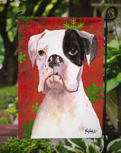 Load image into Gallery viewer, Cooper Red Snowflakes Boxer Garden Flag – Decorative Outdoor Yard Flag RDR3004GF