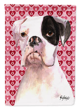 Load image into Gallery viewer, Cooper Love and Hearts Boxer Flag Canvas House Size RDR3006CHF