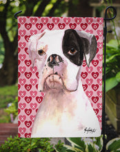 Load image into Gallery viewer, Cooper Love and Hearts Boxer Garden Flag – Decorative Outdoor Yard Flag RDR3006GF