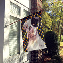 Load image into Gallery viewer, Cooper Candy Corn Boxer Halloween Flag Canvas House Size RDR3008CHF
