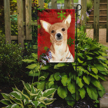 Load image into Gallery viewer, Red Snowflake Chihuahua Christmas Garden Flag – Decorative Outdoor Yard Flag RDR3012GF