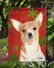 Load image into Gallery viewer, Red Snowflake Chihuahua Christmas Garden Flag – Decorative Outdoor Yard Flag RDR3012GF
