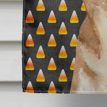 Load image into Gallery viewer, Candy Corn Chihuahua Halloween Flag Canvas House Size RDR3016CHF
