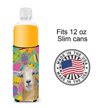 Load image into Gallery viewer, Eggtravaganza Goat Easter Slim Can Hugger – Fun &amp; Functional Drink Coolers  RDR3021MUK