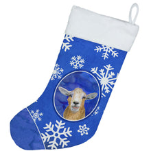 Load image into Gallery viewer, Goat Winter Snowflakes Holiday Christmas Stocking RDR3023-CS