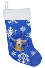 Load image into Gallery viewer, Goat Winter Snowflakes Holiday Christmas Stocking RDR3023-CS
