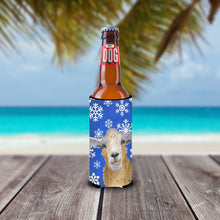 Load image into Gallery viewer, Winter Snowflakes Goat Winter Slim Can Hugger – Fun &amp; Functional Drink Coolers  RDR3023MUK