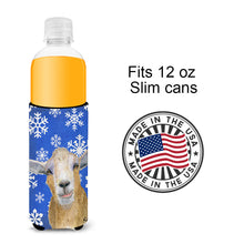 Load image into Gallery viewer, Winter Snowflakes Goat Winter Slim Can Hugger – Fun &amp; Functional Drink Coolers  RDR3023MUK