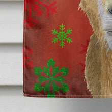 Load image into Gallery viewer, Red Snowflakes Goat Christmas Flag Canvas House Size RDR3024CHF