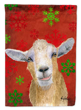 Load image into Gallery viewer, Red Snowflakes Goat Christmas Flag Canvas House Size RDR3024CHF