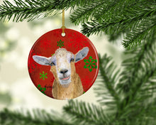 Load image into Gallery viewer, Goat Candy Cane Holiday Christmas Ceramic Ornament RDR3024CO1