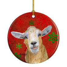 Load image into Gallery viewer, Goat Candy Cane Holiday Christmas Ceramic Ornament RDR3024CO1