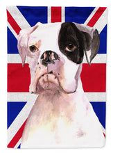 Load image into Gallery viewer, Boxer Cooper with English Union Jack British Flag Flag Canvas House Size RDR3030CHF
