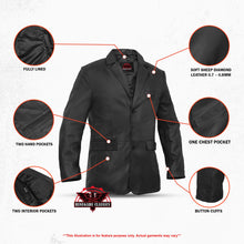 Load image into Gallery viewer, Retro Trim Men's Black Sheep Skin Leather Blazer
