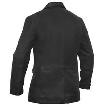 Load image into Gallery viewer, Retro Trim Men's Black Sheep Skin Leather Blazer