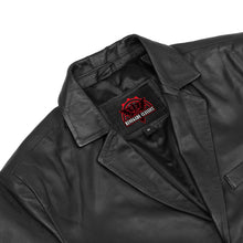 Load image into Gallery viewer, Retro Trim Men's Black Sheep Skin Leather Blazer