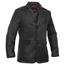 Load image into Gallery viewer, Retro Trim Men's Black Sheep Skin Leather Blazer