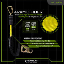 Load image into Gallery viewer, Frontline RPA091TB Tie Back Single Leg Web 9' SRL with Tie Back Hook End