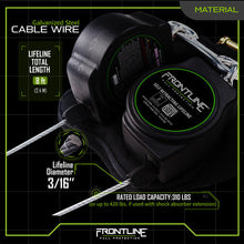 Load image into Gallery viewer, Frontline RPG082RLE Leading Edge Cable Twin Leg 8' SRL with Steel Rebar Hook Ends