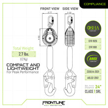 Load image into Gallery viewer, Frontline K100-RPW061S Combat Compliance Kit - Harness, 6' SRL and Drawstring Bag