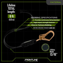 Load image into Gallery viewer, Frontline RPW062R Web Twin Leg 6' SRL with Steel Rebar Hook Ends