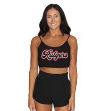 Load image into Gallery viewer, Rutgers Black Spaghetti Tank