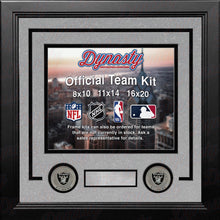 Load image into Gallery viewer, Las Vegas Raiders Silver Custom NFL Football 11x14 Picture Frame Kit