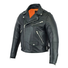 Load image into Gallery viewer, Men's Modern Full Cut Beltless Biker Jacket - Black