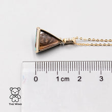 Load image into Gallery viewer, 3.84ct Vivid Blue Australian Boulder Opal Diamond &amp; Agate Pendant Necklace 18K Yellow Gold