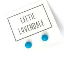 Load image into Gallery viewer, Turquoise Blue Retro Button Stud Earrings
