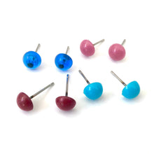 Load image into Gallery viewer, Turquoise Blue Retro Button Stud Earrings