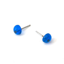 Load image into Gallery viewer, Sapphire Blue Retro Button Stud Earrings